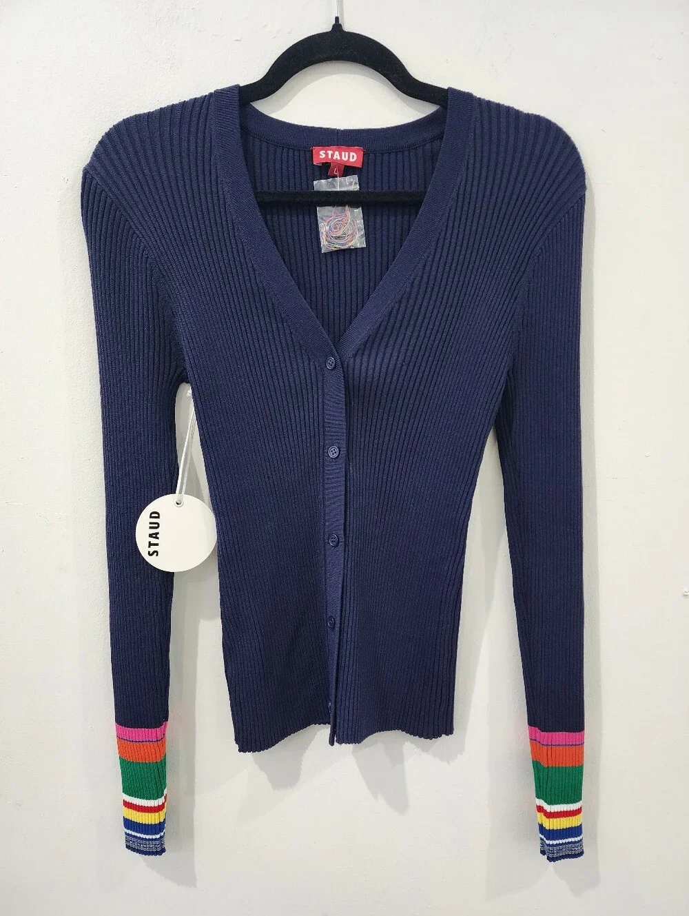 Staud Cargo Sweater - Navy Multi